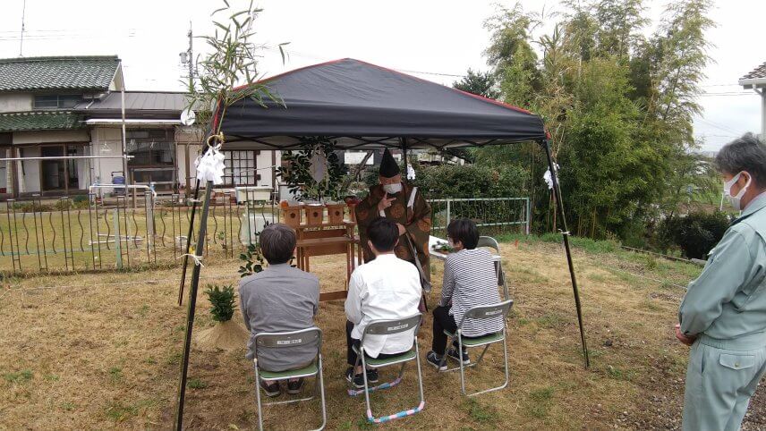 岡崎市で地鎮祭!いよいよ着工です。